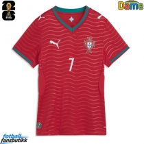 Portugal Cristiano Ronaldo #7 Hjemmedrakt Dame EM 2024 Kortermet